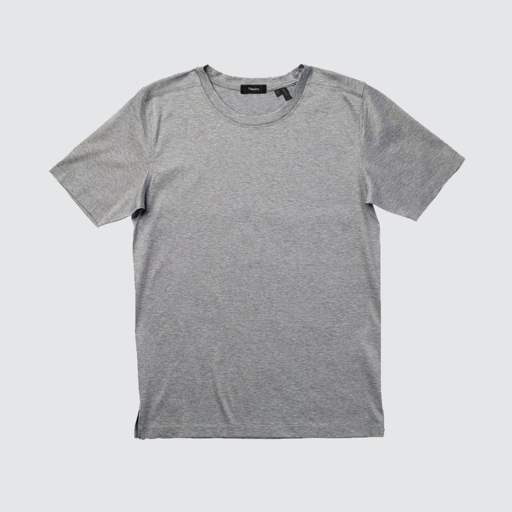 Theory Curve Mens T-shirt - Heather Grey